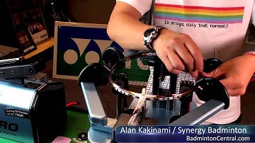 Alan Kakinami strings a badminton racket in 16mins 50secs - Badminton Stringing