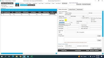 How to create Vendor in Business Expert ERP