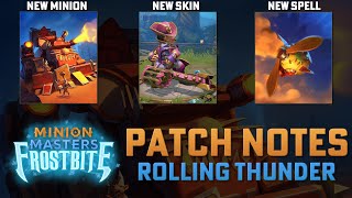 MINION MASTERS 2.4 PATCH NOTES - ROLLING THUNDER:  New Cards \/ Balance \/ Fixes \/ Improvements