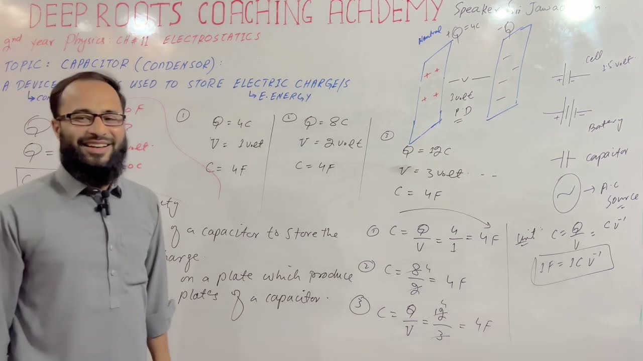 Topic:(🔋Capacitor or Condenser) Ch (11) Electrostatics 2nd year physics 
