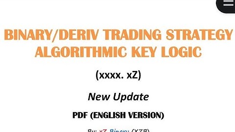 Binary/Deriv algorithm number pressure strategy (last digit)