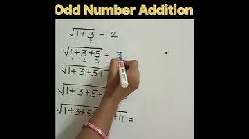 Addition of Odd Number|Addition Tricks||Square Root Tricks #viral #shorts #oddnumbers #additiontrick