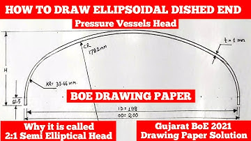 HOW TO DRAW ELLIPSOIDAL DISHED END | WHY IT