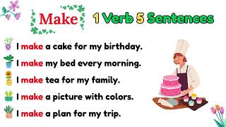 Learn English Fast 🚀 | 40 Verbs with 5 Sentences Each 📘 for Beginners screenshot 4