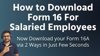 How to Download Form 16 Online for Salaried Employees From ITR Site | Form 16a and 16b by Taxpayers screenshot 2