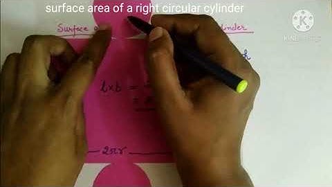 surface area of a right circular cylinder