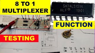 {991} SN74LS151 Data Selector || Multiplexer IC explained & testing