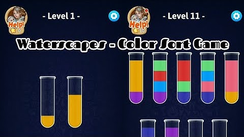 Waterscapes - Color Sort Game | Level 1 - Level 11 | Main Games