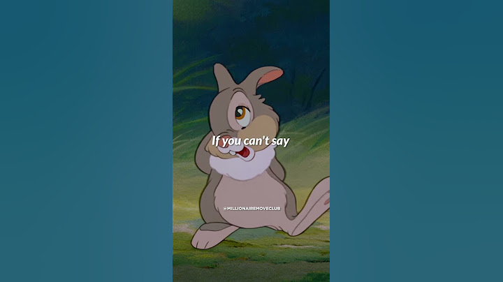 A Big Message From A Small Fella From 1942's 'Bambi'
