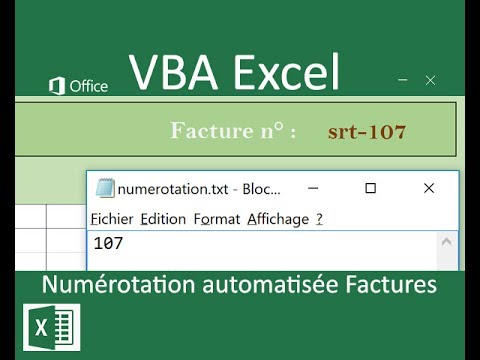 Numerotation Automatisee De Factures Excel En Vba Youtube