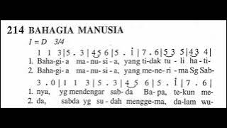 Download lagu BAHAGIA MANUSIA | Madah Bakti No. 214 | Lagu Rohani Katolik