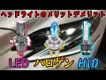 車のヘッドライト ハロゲン・HID・LEDメリットデメリットについて