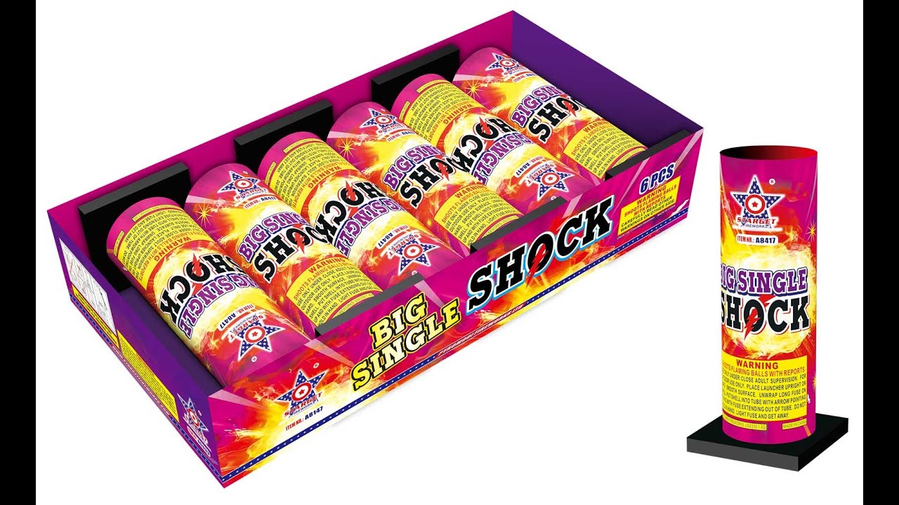 NEW FOR 2025 - A8147 BIG SINGLE SHOCK - Starget Brand from Pyromooi Fireworks Ltd