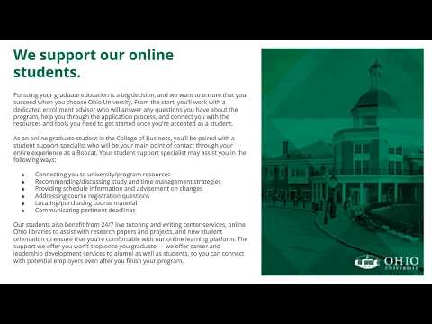 Ohio University College of Business - Application Process