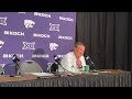 Bill Self post game press conference after defeating K-State 86-62 