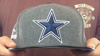Cowboys 'LEATHER-MELT' Grey-Black Fitted Hat by New Era