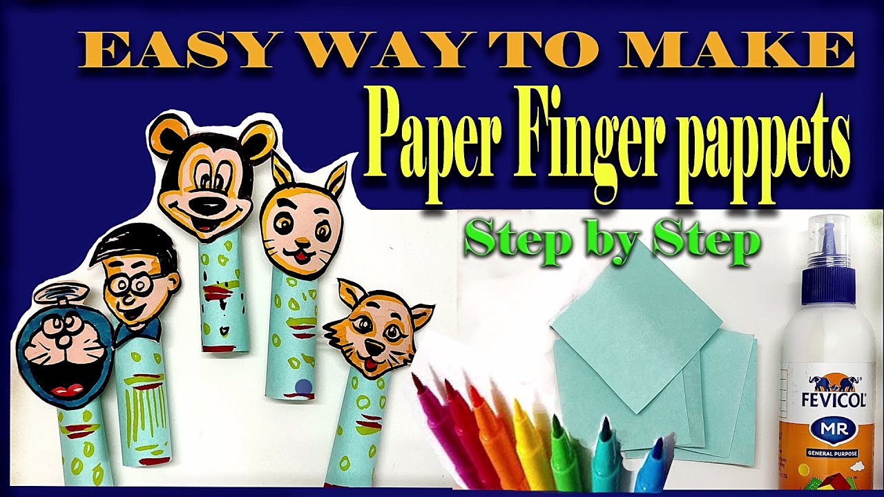 How to Make Finger Puppets | Papercraft for kids - YouTube
