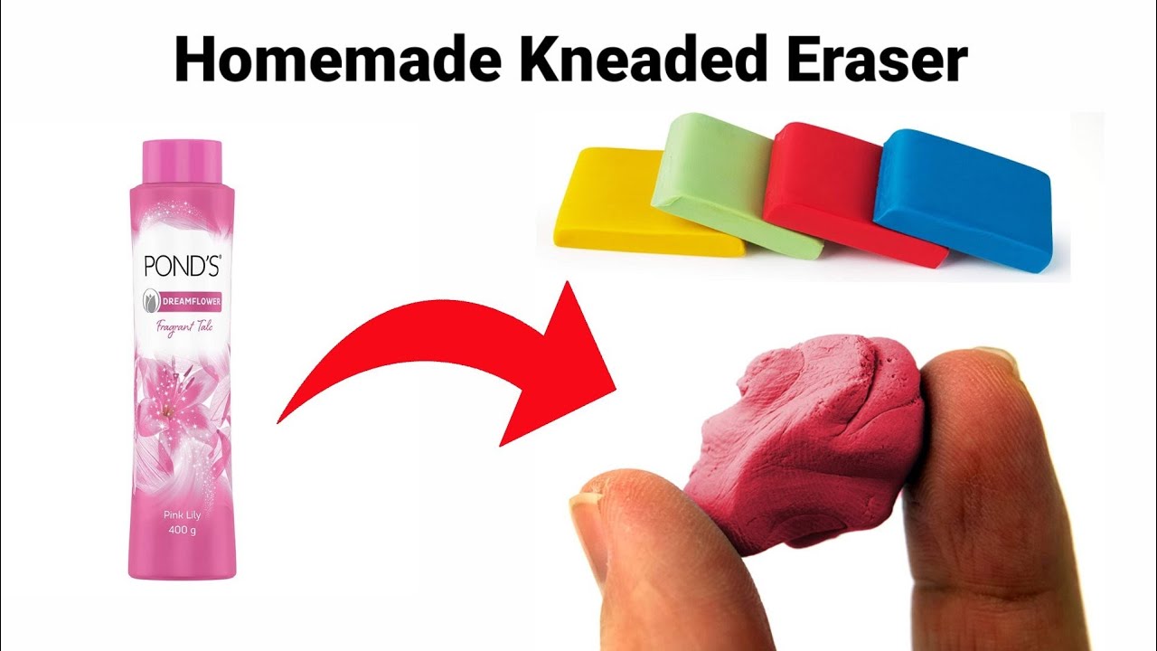 How to make Kneaded Eraser at home/DIY Eraser /homemade Kneaded Eraser /Moldable  Eraser 