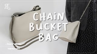 [무료패턴ㅣFree Pattern]  체인 버킷백 만들기 / 가죽공예 독학 / Chain Bucket Bag / Leather Craft