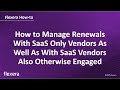 SaaS Renewal Management | How to Manage Renewals with SaaS‑Only Vendors | Flexera