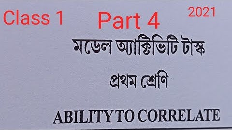 Model Activity Task for class 1 Ability to Correlate part 4