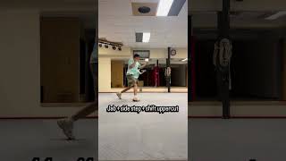 Jab + side step + shift uppercut