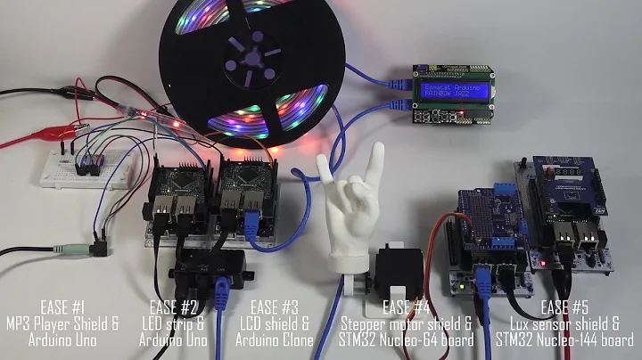 Integration of Five Arduino and Mbed Boards via EtherCAT