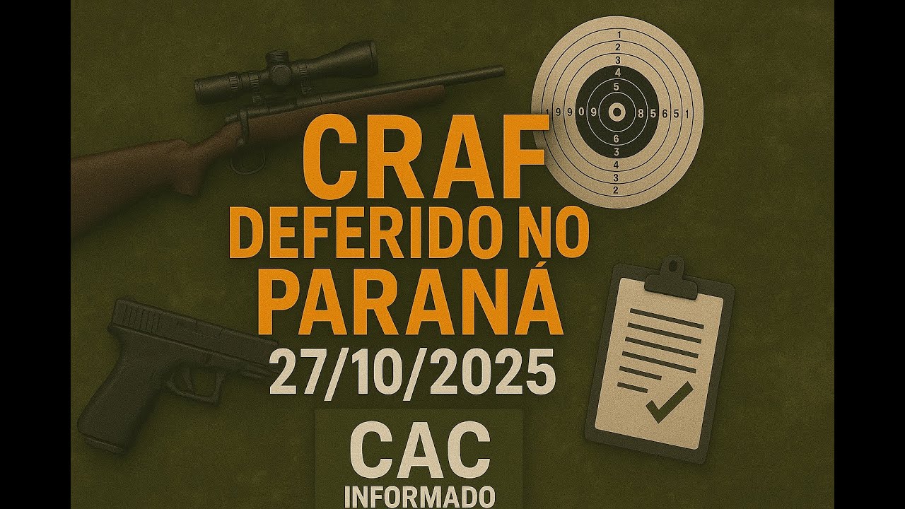 CRAF DEFERIDO NO PARANÁ 27/10/2025 !!