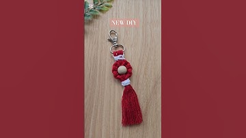 DIY Macrame Flower Keychain for beginner 🌸 #diy #tutorial #shortsvideo
