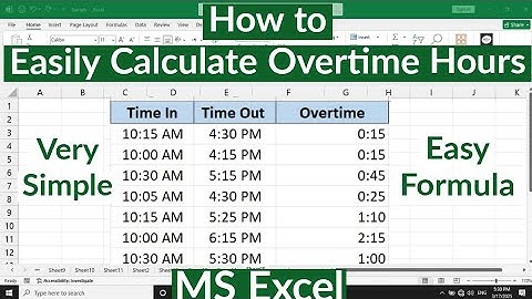 How to Calculate OverTime in Excel | How to Calculate OverTime Hours in Excel | Overtime Calculation