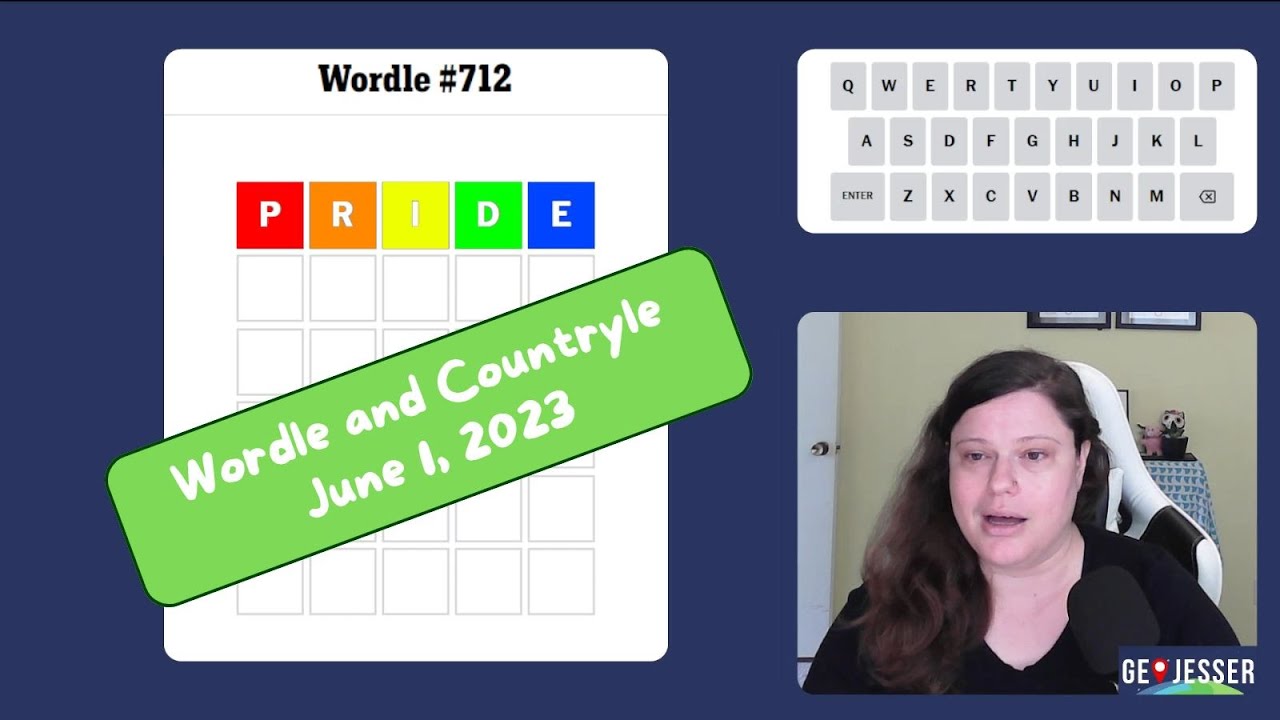 It's PRIDE MONTH Wordle! (June 1, 2023) wordle countryle YouTube