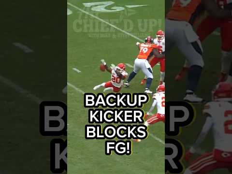 BACK UP KICKER BLOCKS FG!👀💪 #chiefs #kansascitychiefs #nfl