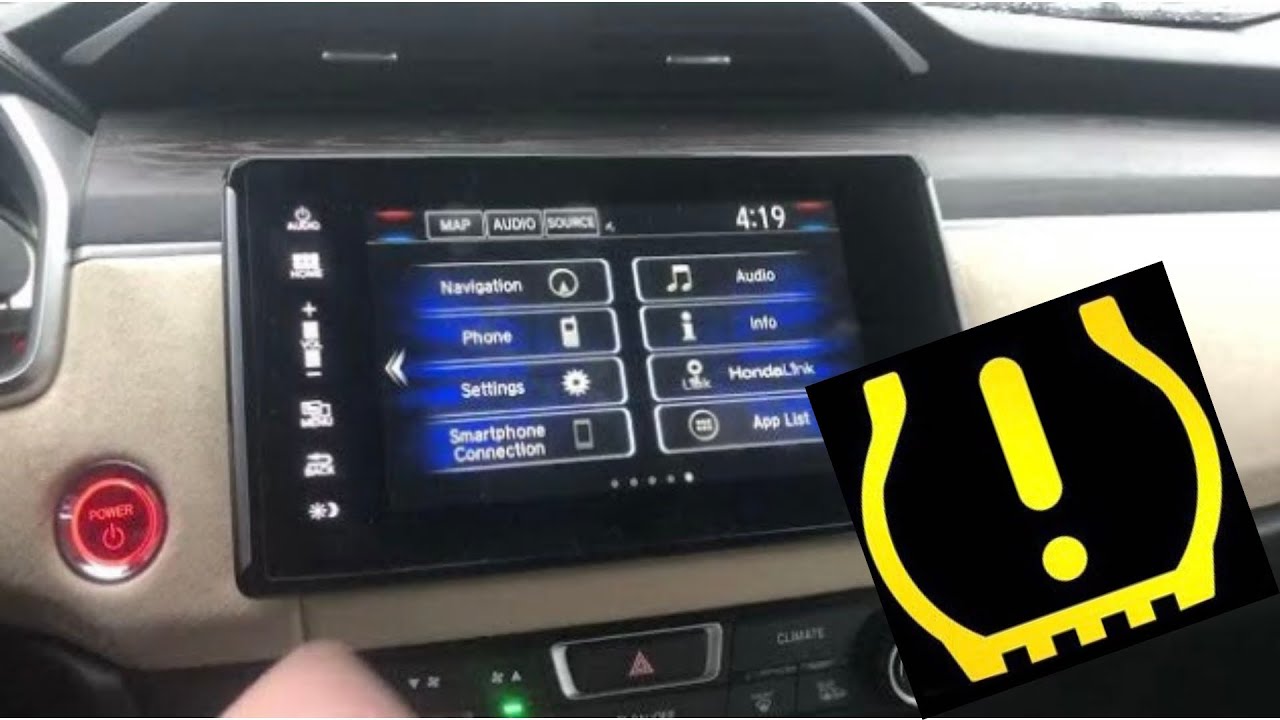 Honda Clarity Tire/TPMS Light Reset - YouTube