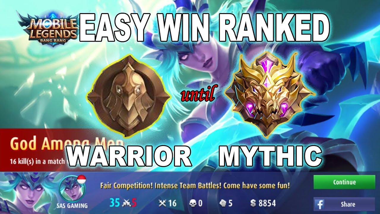 CARA MUDAH MENANG RANK WARRIOR SAMPAI LEGEND EZ 80 WIN KARINA