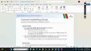 Shelly Cashman Access 365 | Module 8: SAM Project A Connect Marketing Group #shellycashman Net Worth