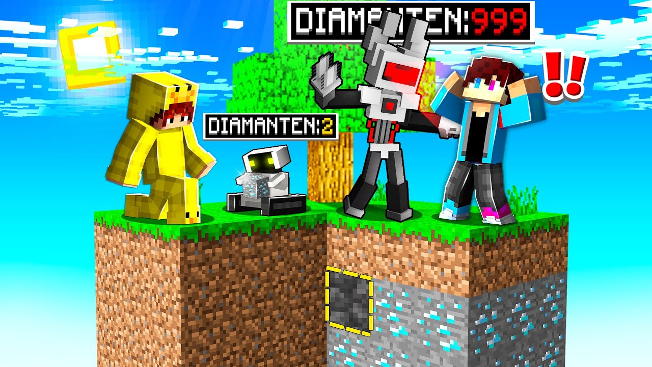 Ik Maak Een ROBOT Om Te MINEN In SKYBLOCK! (Minecraft)