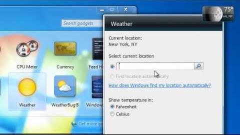 Want to know "Weather Forecast" in Windows 7