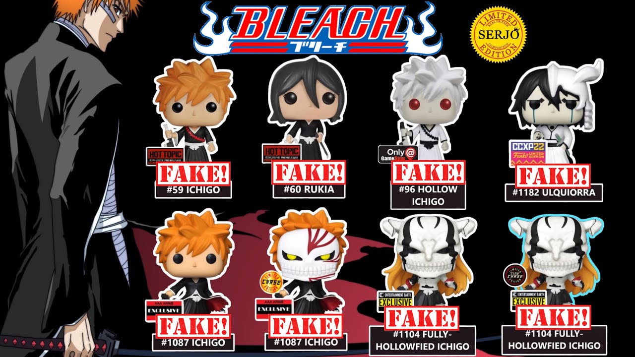 Funko pop BLEACH Ichigo#59 Rukia#60 Ulquiorra#1182 Fully