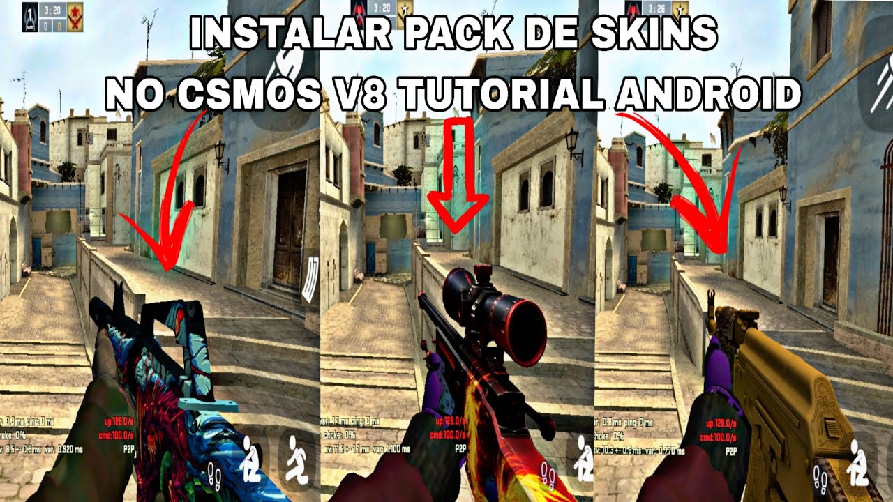 COMO INSTALAR SKINS NO CSMOS V8 (CS GO MOBILE) | HOW TO INSTALL SKINS ...