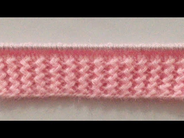 Beautiful Border Stitch Pattern ( Ribbing ) - YouTube