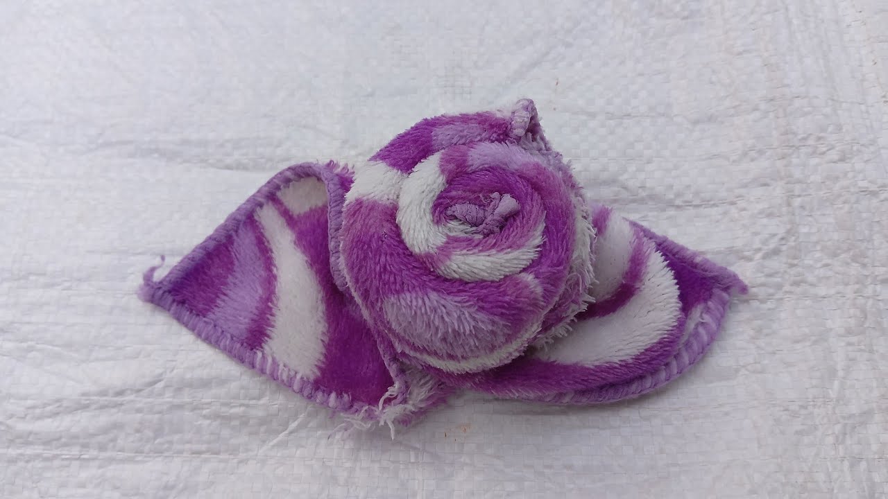 How to make rose using towel | towel folding | towel art