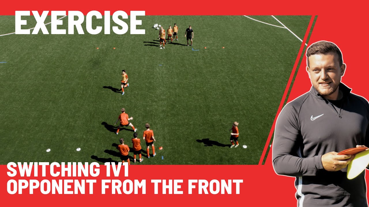 Switching Exercise for Soccer Training Catching Game + 1on1 [Youth