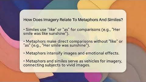 How Does Imagery Relate To Metaphors And Similes? - The Prose Path