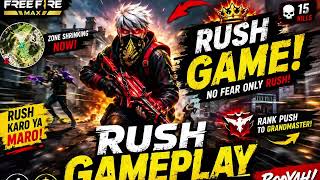 Free Fire MAX Rush Gameplay 😈One Tap Headshot + Full Aggressive Push 💀Grandmaster Lobby Me Tabahi 😎