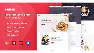 Prime - Restaurant Landing Page HTML Template | Themeforest Website Templates and Themes