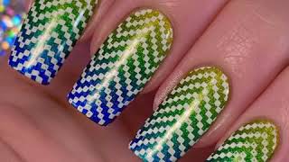 Holo Taco Gradient Chevron Nail Art Tutorial
