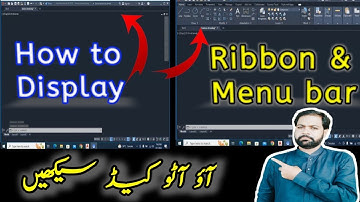 how to hide or unhide menu bar and ribbon in autocad !! how to show hide ribbon in autocad