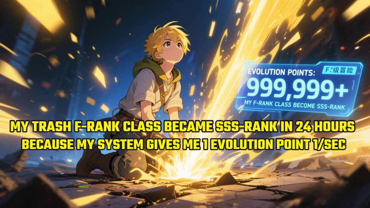 My TRASH F-Rank Class Became SSS-Rank in 24 Hours.Because My System Gives Me 1 Evolution Point 1/SEC