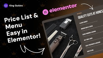 How to Create Price List & Menu Easy in Elementor for Free? - King Addons for Elementor