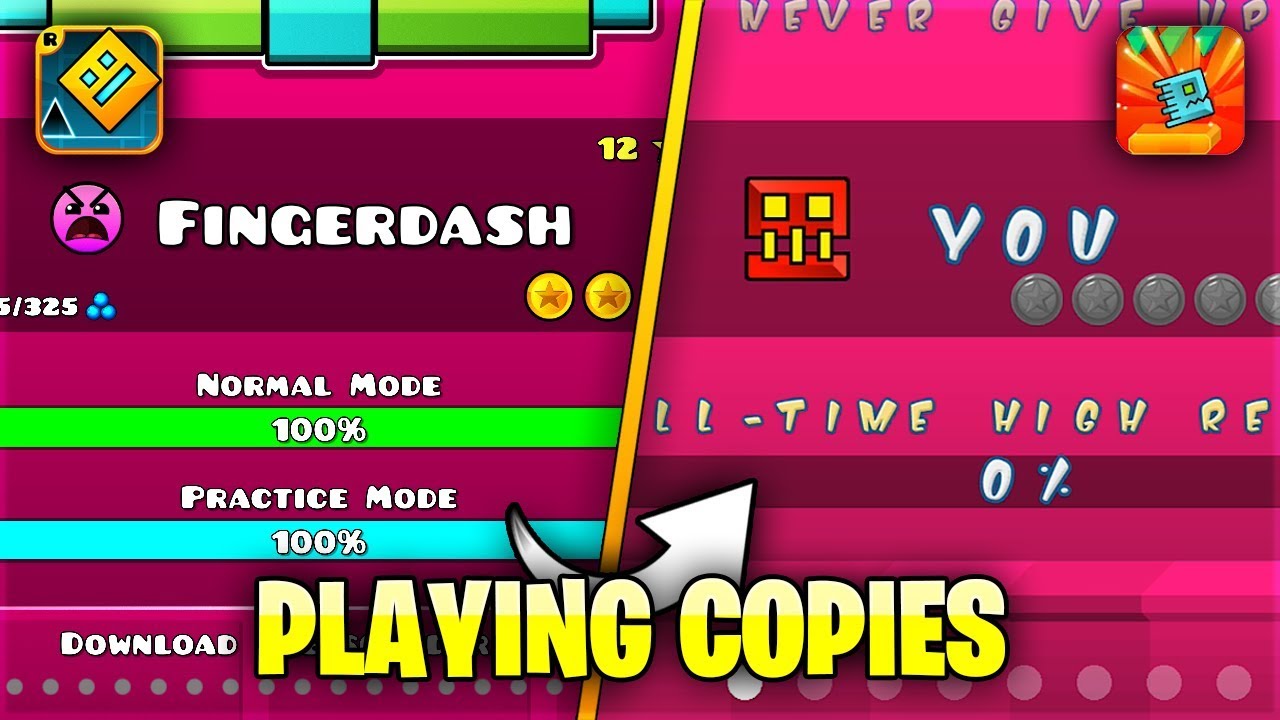 JUGANDO COPIAS DE GEOMETRY DASH #5